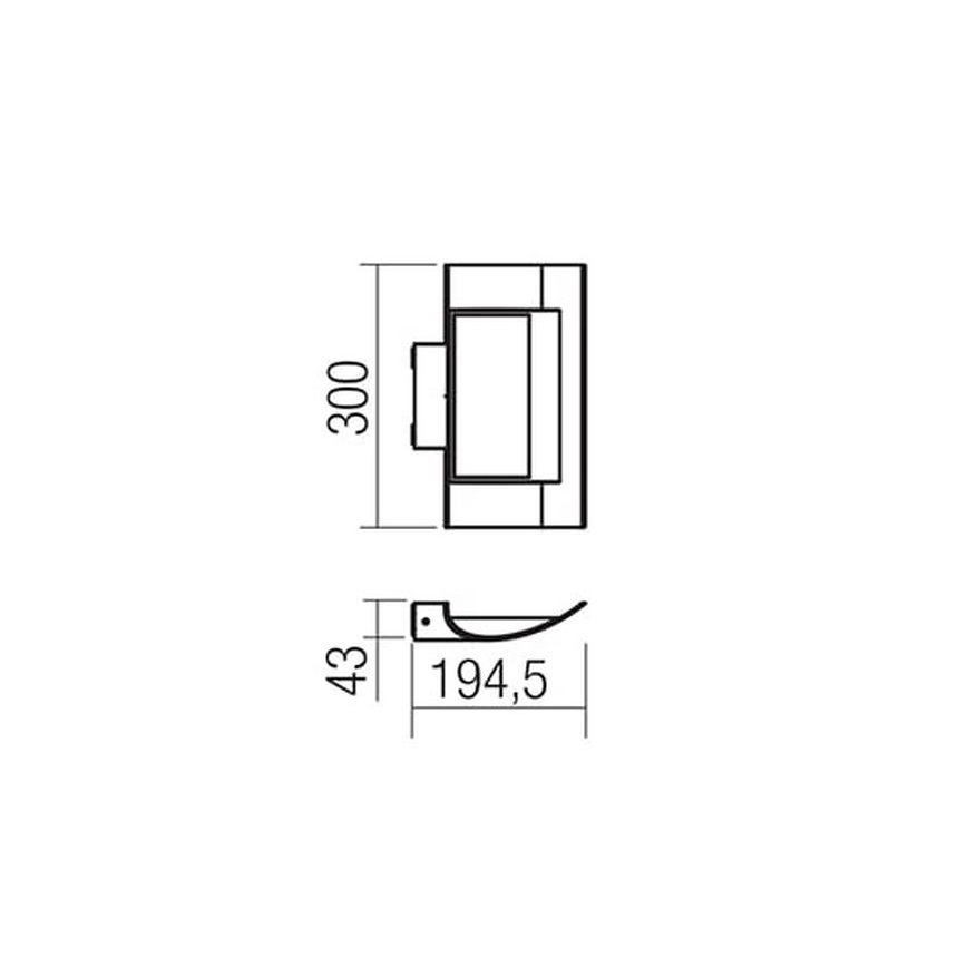 Redo 9112 - LED Екстериорен аплик VELA LED/24W/230V IP54