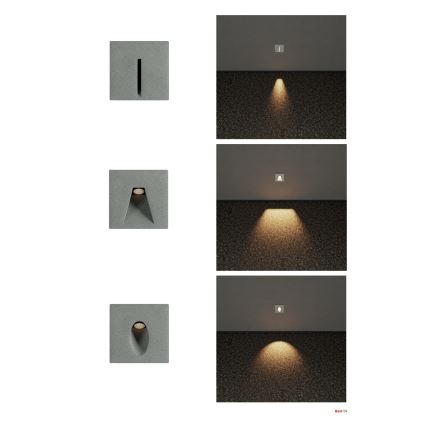 Redo 91195 - LED Външно ориентиращо осветително тяло BAST LED/2,5W/230V 3000K CRI 90 IP65 сиво