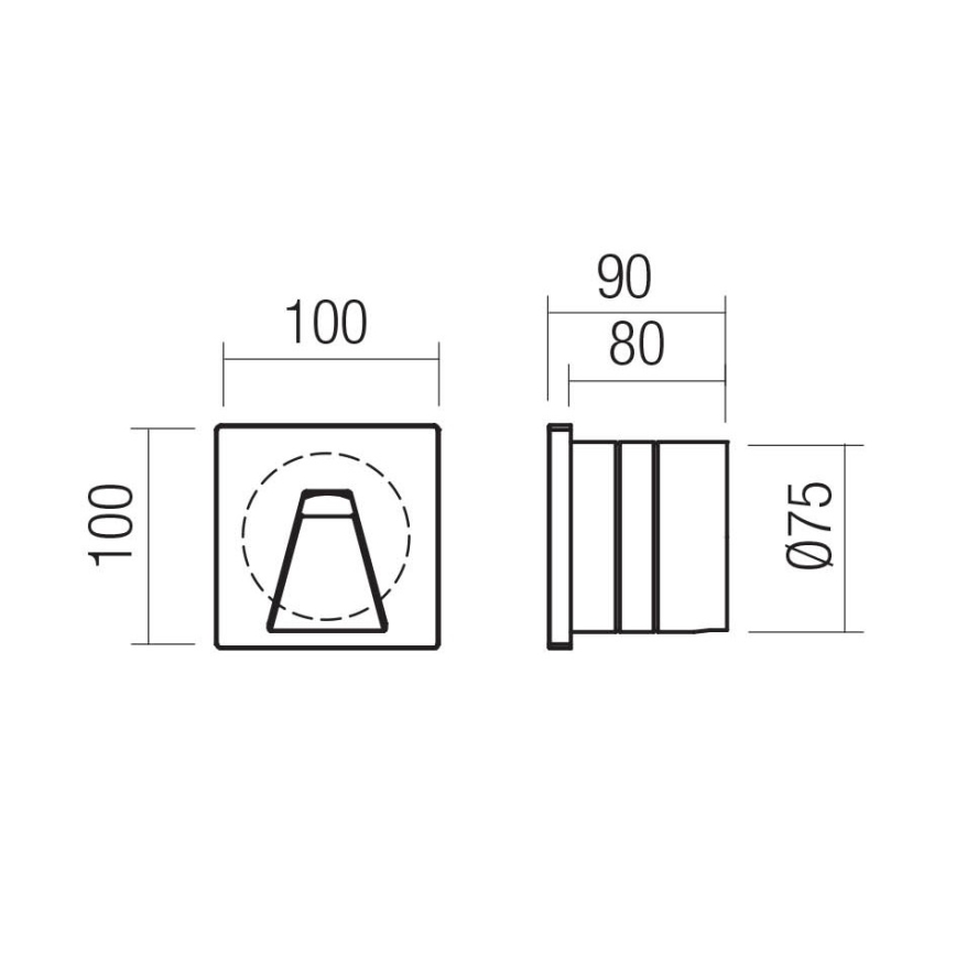 Redo 91195 - LED Външно ориентиращо осветително тяло BAST LED/2,5W/230V 3000K CRI 90 IP65 сиво