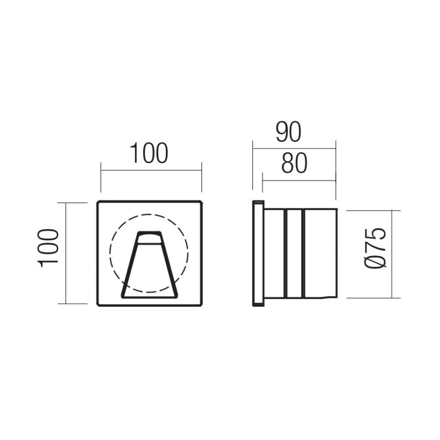Redo 91196 - Външно ориентиращо осветително тяло BAST LED/2,5W/230V 3000K CRI 90 IP65 антрацит
