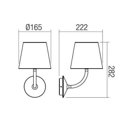 Redo 9125 - LED Екстериорен аплик GIORGIO LED/7W/230V IP65 черен