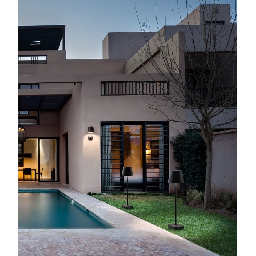 Redo 9125 - LED Екстериорен аплик GIORGIO LED/7W/230V IP65 черен