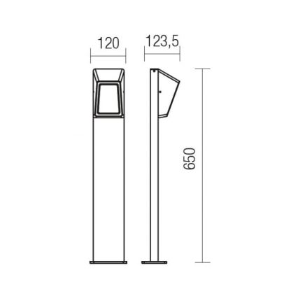 Redo 9168 - LED Екстериорна лампа ARGES LED/3W/230V IP54 кафяв