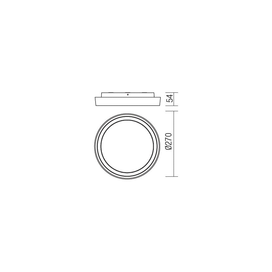Redo 9180 - Екстериорна LED лампа за таван BEZEL LED/25W/230V Ø 27 см IP54 бял