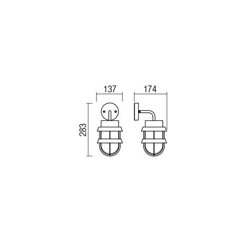 Redo 9498 - Екстериорен аплик CLAUT 1xE27/42W/230V IP44 антрацит