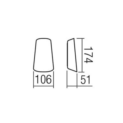Redo 9536 - LED Екстериорна Стенна лампа TWILL 1xLED/11W/230V IP65