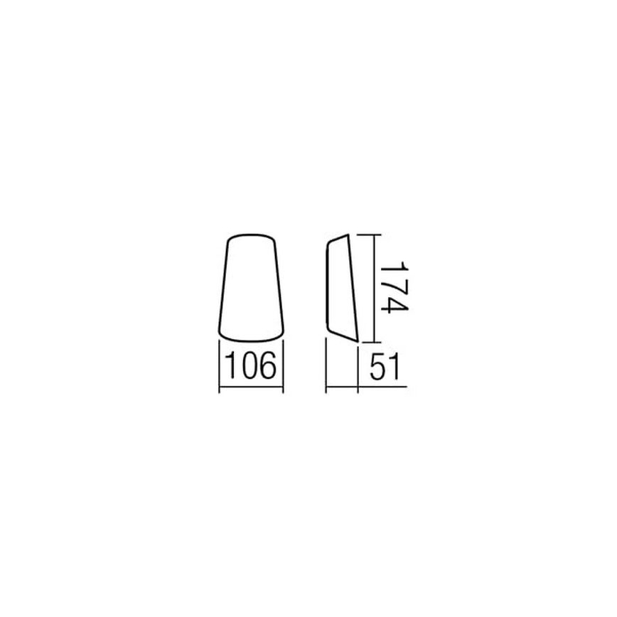 Redo 9536 - LED Екстериорна Стенна лампа TWILL 1xLED/11W/230V IP65
