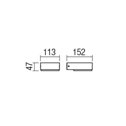 Redo 9560 - LED Екстериорен аплик CUBE LED/7W/230V 3000K IP54 антрацит