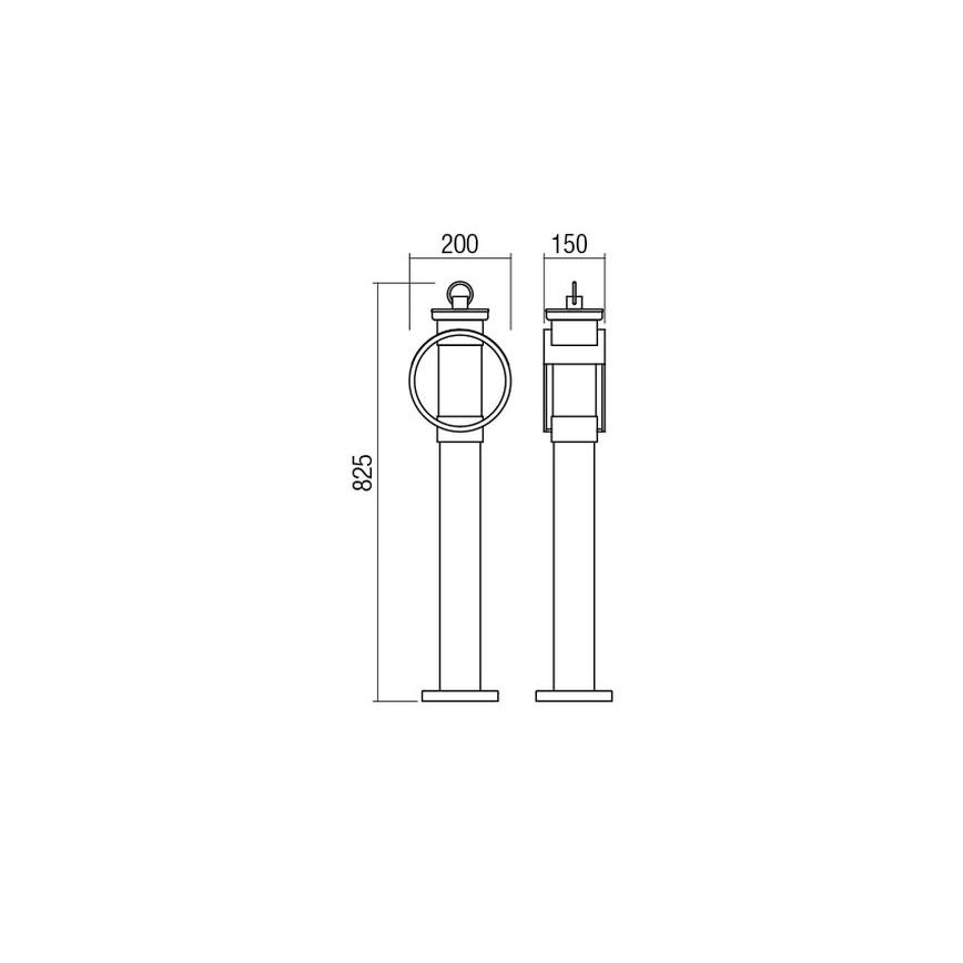 Redo 9573 - Външна лампа COMPASS 1xE27/42W/230V IP33
