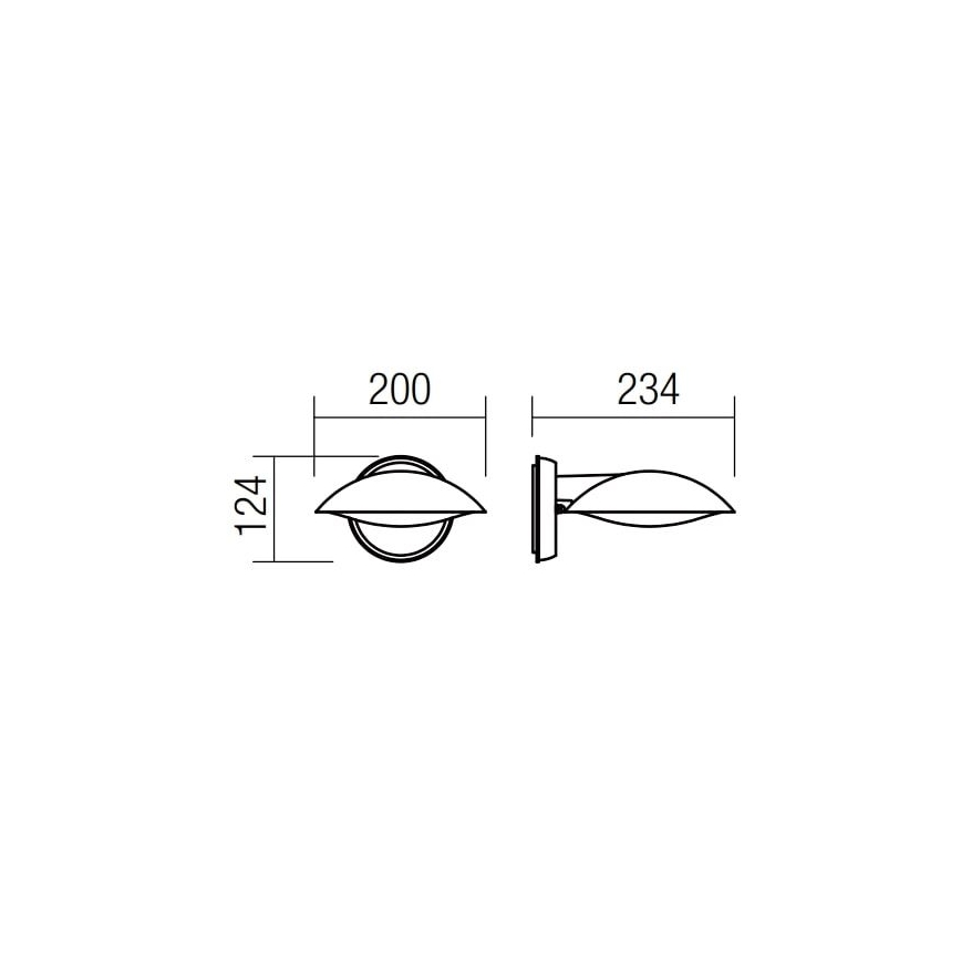 Redo 9617 - LED Екстериорен аплик CAPP LED/12W/230V IP54 антрацит