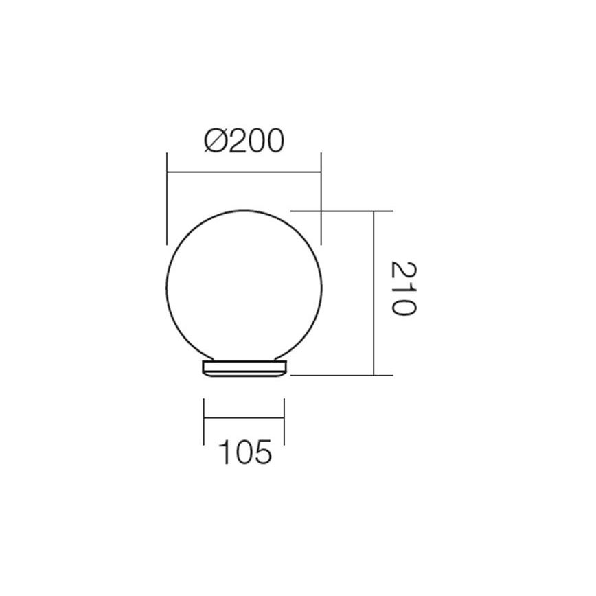 Redo 9761 - Резервен абажур за външно осветление SFERA Ø 20 см IP44 бял