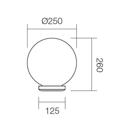 Redo 9770 - Резервен абажур за външно осветление SFERA Ø 25 см IP44 кафяв