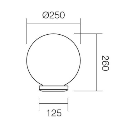 Redo 9771 - Резервен абажур за външно осветление SFERA Ø 25 см IP44 бял