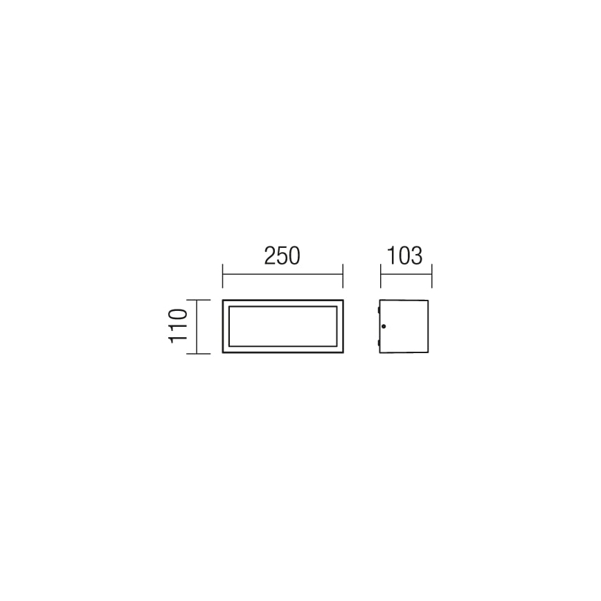 Redo 9897 - Екстериорен аплик BRICK 1xE27/23W/230V IP54