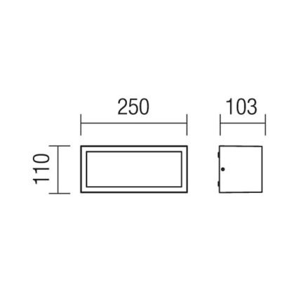 Redo 9898 - Екстериорен аплик BRICK 1xE27/23W/230V IP54