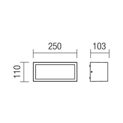 Redo 9899 - Екстериорен аплик BRICK 1xE27/23W/230V IP54