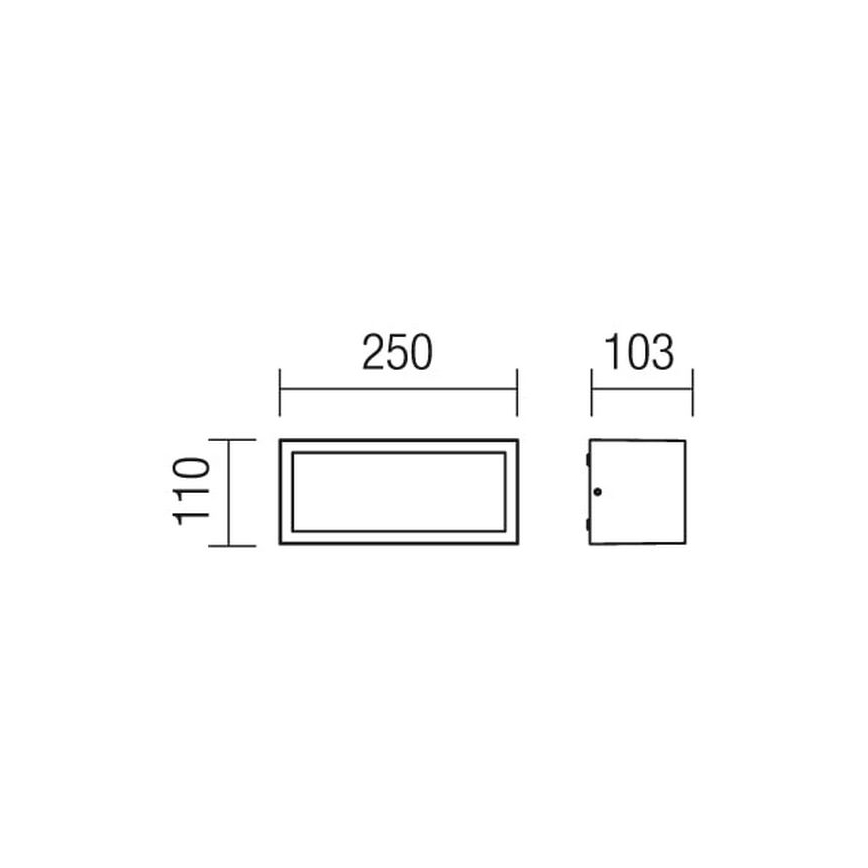 Redo 9899 - Екстериорен аплик BRICK 1xE27/23W/230V IP54