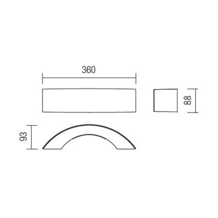 Redo 9903 - LED Екстериорна Стенна лампа ECLIPSE 3xLED/3W/230V IP54