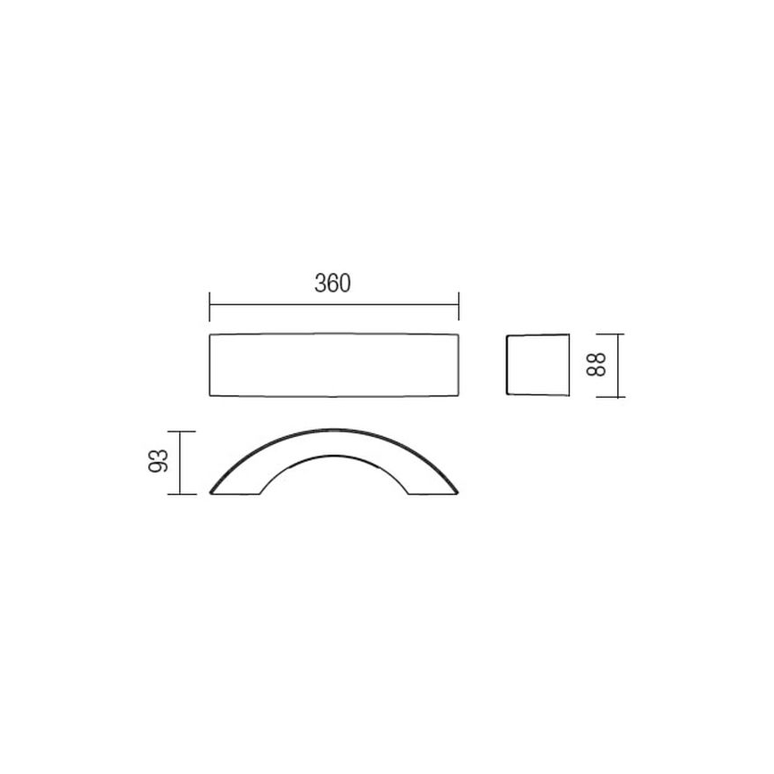 Redo 9903 - LED Екстериорна Стенна лампа ECLIPSE 3xLED/3W/230V IP54