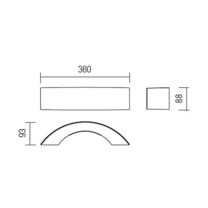 Redo 9904 - LED Екстериорна Стенна лампа ECLIPSE 3xLED/3W/230V IP54