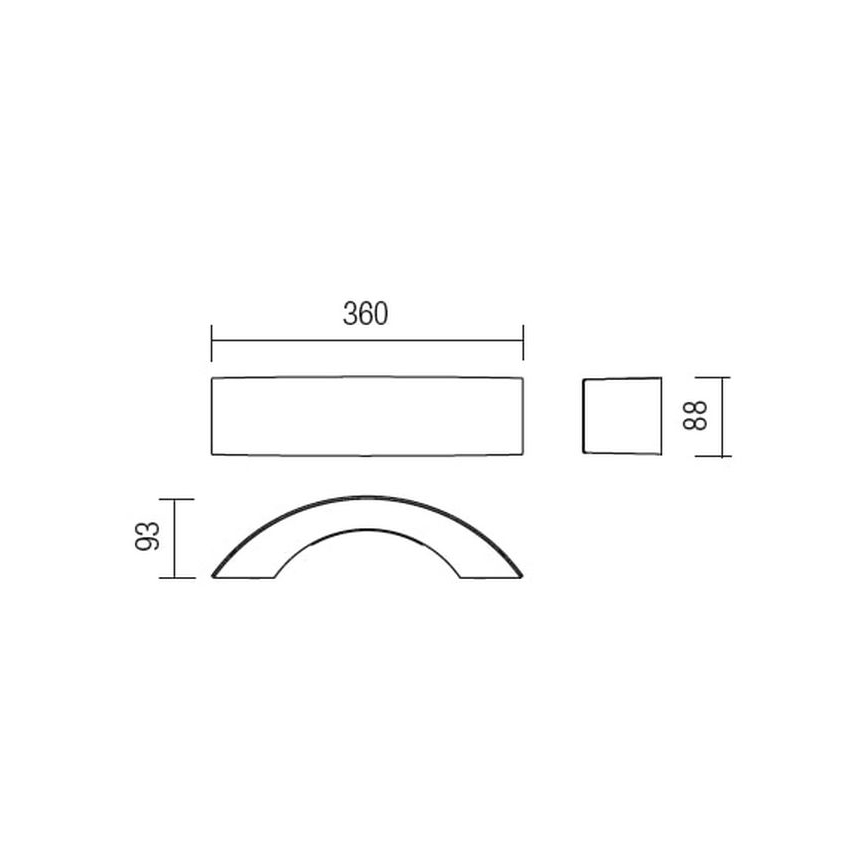 Redo 9904 - LED Екстериорна Стенна лампа ECLIPSE 3xLED/3W/230V IP54