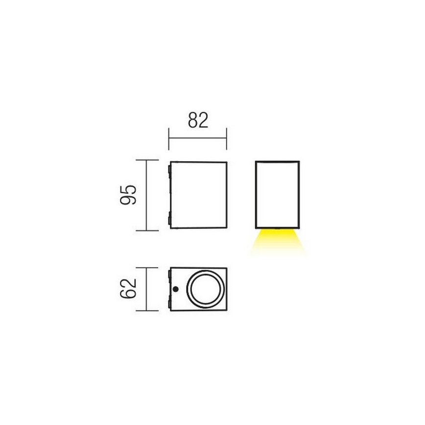 Redo 9907 - LED Екстериорен аплик BEAM LED/5W/230V IP54