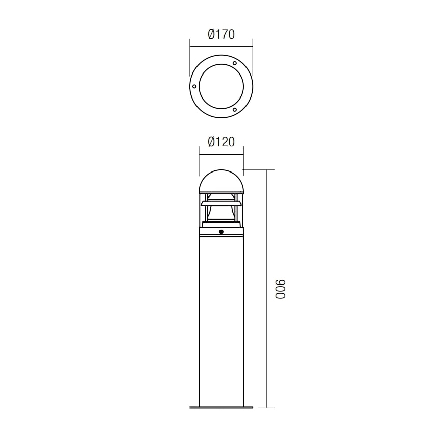 Redo 9946 - Екстериорна лампа ARGO 1xE27/42W/230V IP54 кафяв