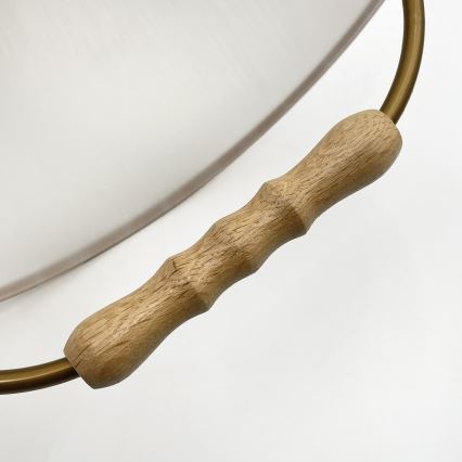 Регулируем полилей RAMONA 1xE27/60W/230V кафяв/бял/дъб