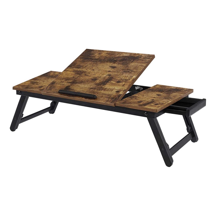 Регулируема масичка LAT за лаптоп за легло, кафява/черна