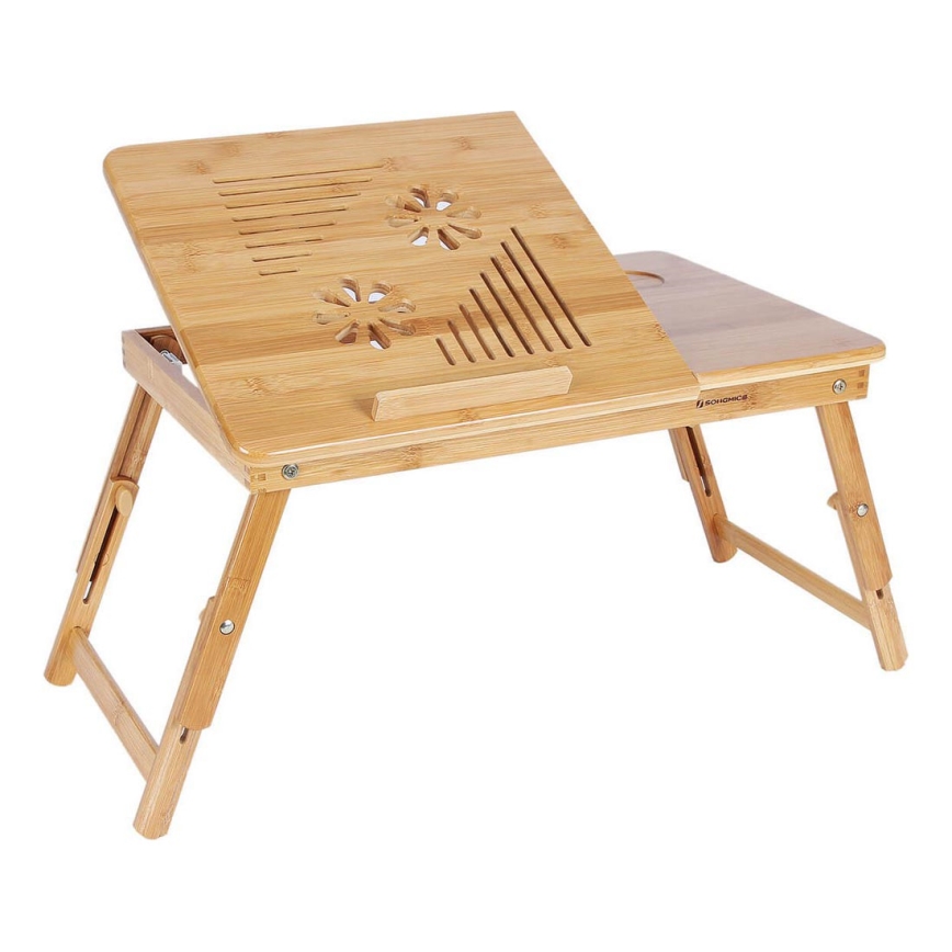 Регулируема масичка за компютър за легло LAT, кафява