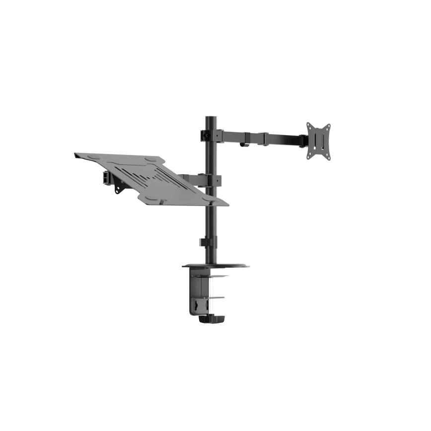 Регулируема стойка за монитор и лаптоп LEVANO черен