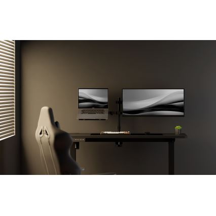 Регулируема височина бюро LEVANO 140x60 см черен