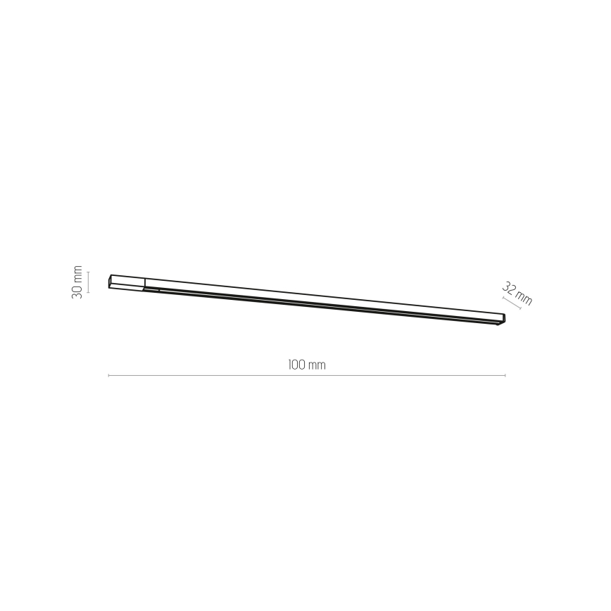 Релсова система 3-фазен TRACER 1 m черен