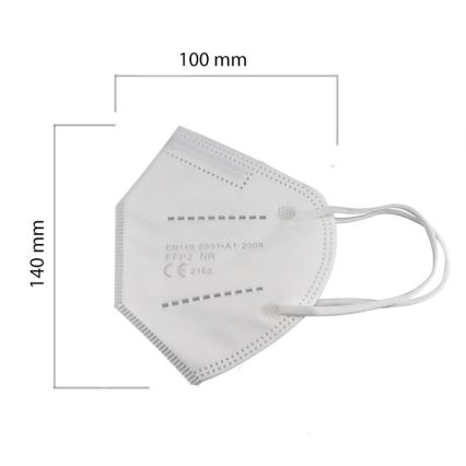 Респиратор детски размер FFP2 Kids NR CE 0370 бял 50бр.