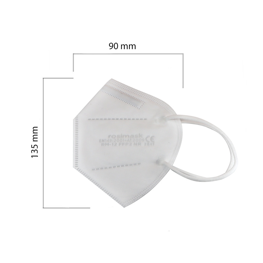 Респиратор детски размер FFP2 ROSIMASK MR-12 NR бял 1бр.