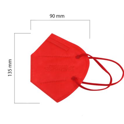 Респиратор детски размер FFP2 ROSIMASK MR-12 NR червен 100бр.