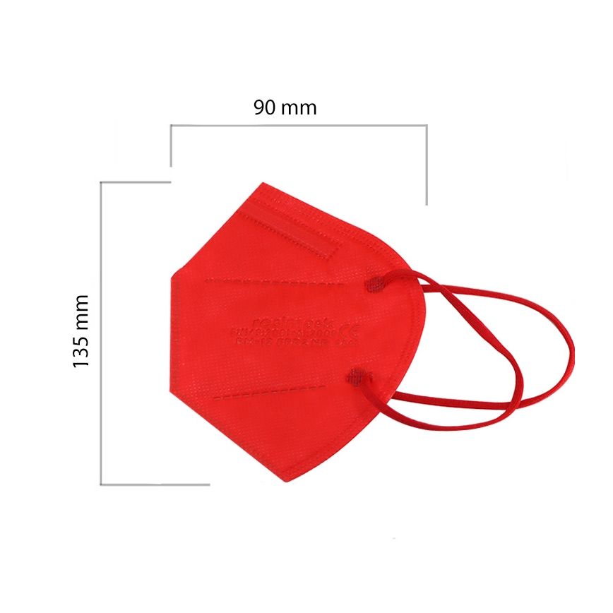Респиратор детски размер FFP2 ROSIMASK MR-12 NR червен 100бр.