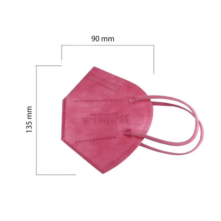 Респиратор детски размер FFP2 ROSIMASK MR-12 NR розов 20бр.