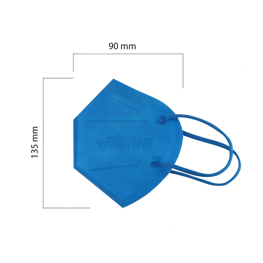 Респиратор детски размер FFP2 ROSIMASK MR-12 NR син 100бр.