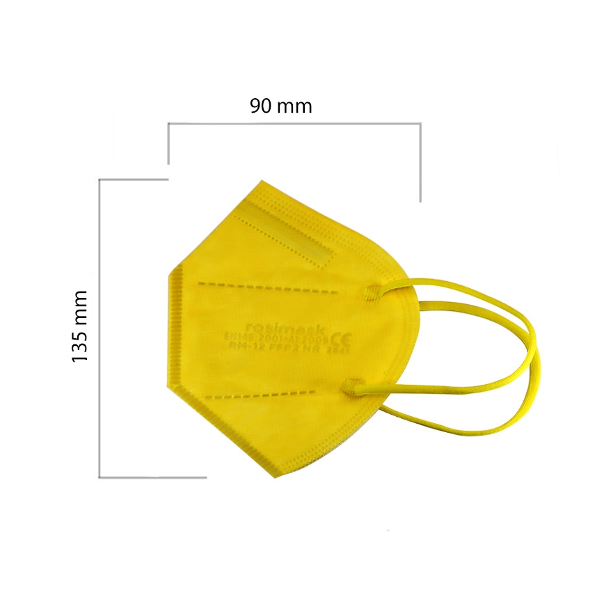 Респиратор детски размер FFP2 ROSIMASK MR-12 NR жълт 1бр.