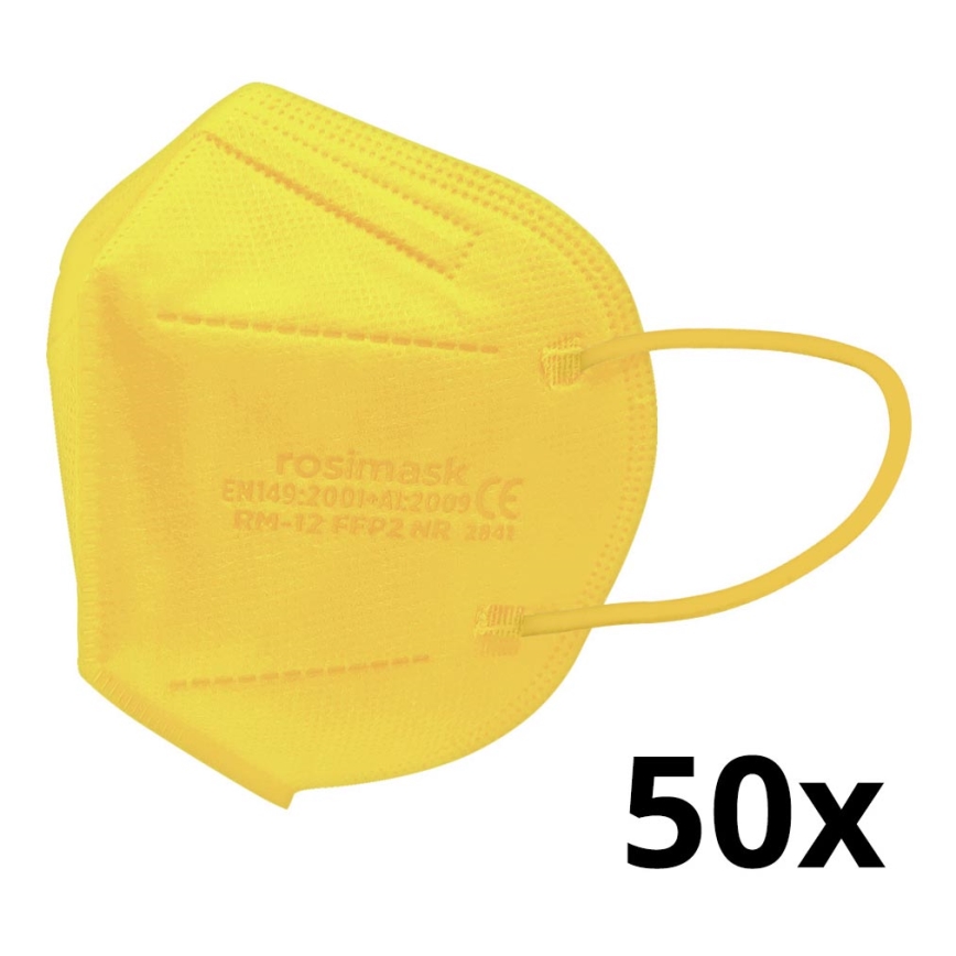Респиратор детски размер FFP2 ROSIMASK MR-12 NR жълт 50бр.