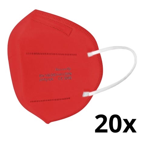Респиратор FFP2 NR CE 2163 червен 20 бр.