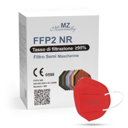 Респиратор FFP2 NR CE 2163 червен 20 бр.