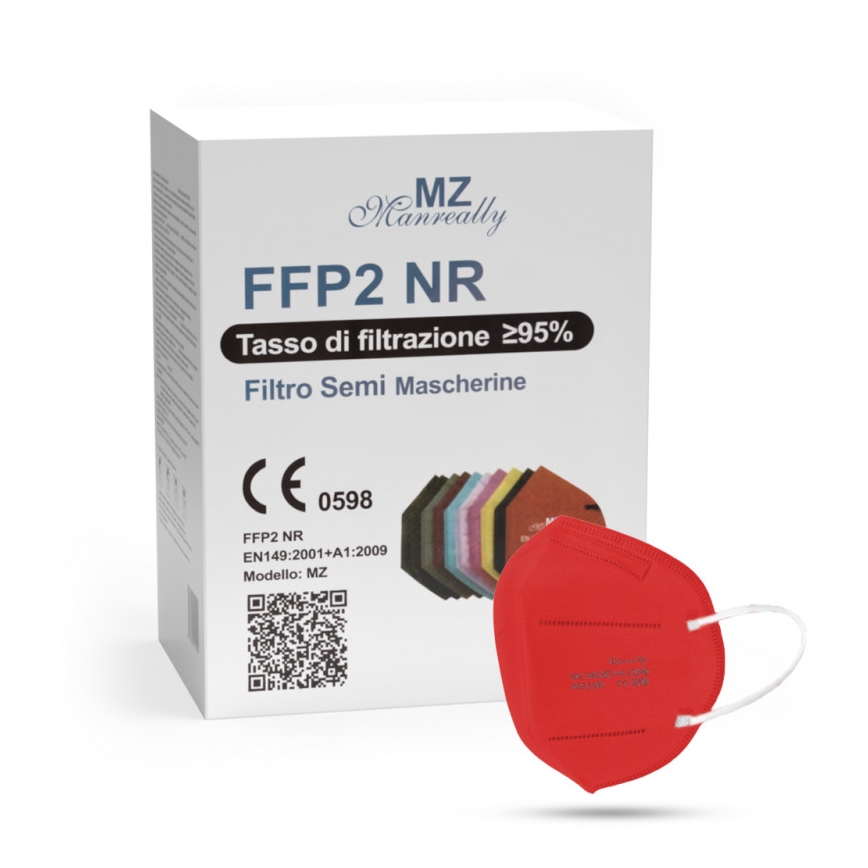 Респиратор FFP2 NR CE 2163 червен 20 бр.