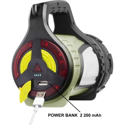 LED димируема външна презареждаема лампа с функция powerbank LED/21W/4400 mAh IP44