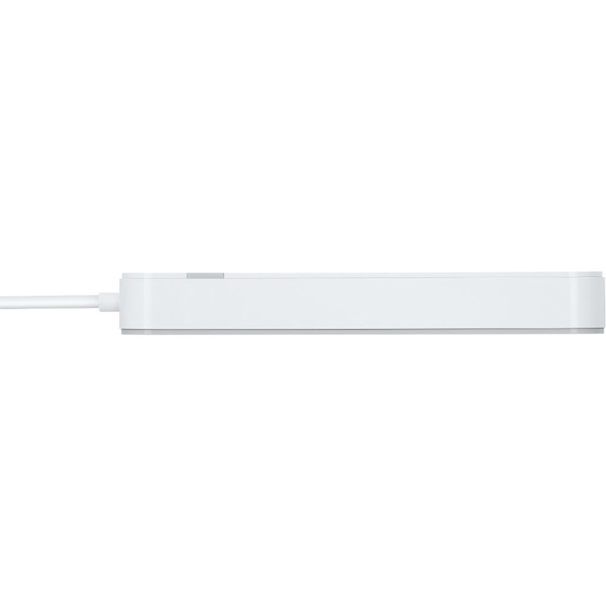 Интелигентен разширение кабел с превключвател 4Z Тип E + 2x USB-A + 1x USB-C 1,5m Wi-Fi Tuya бял