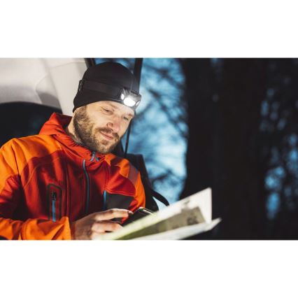 LED презареждаема челна лампа 3W/1200 mAh IP44, черна