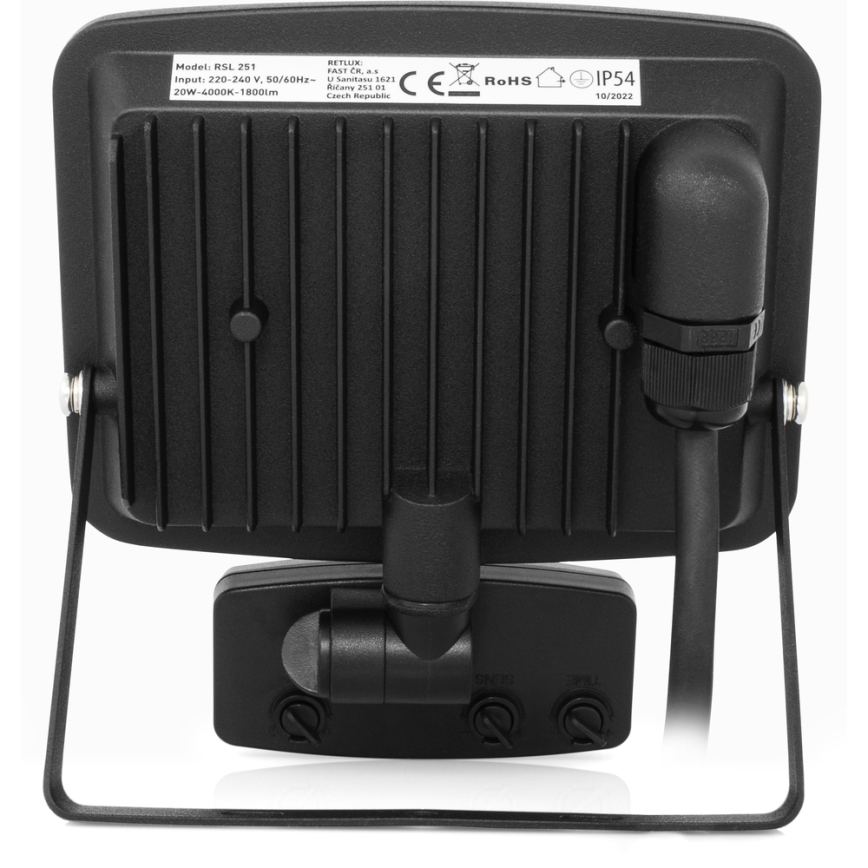LED Безрамков прожектор със сензор LED/20W/230V 4000K IP65