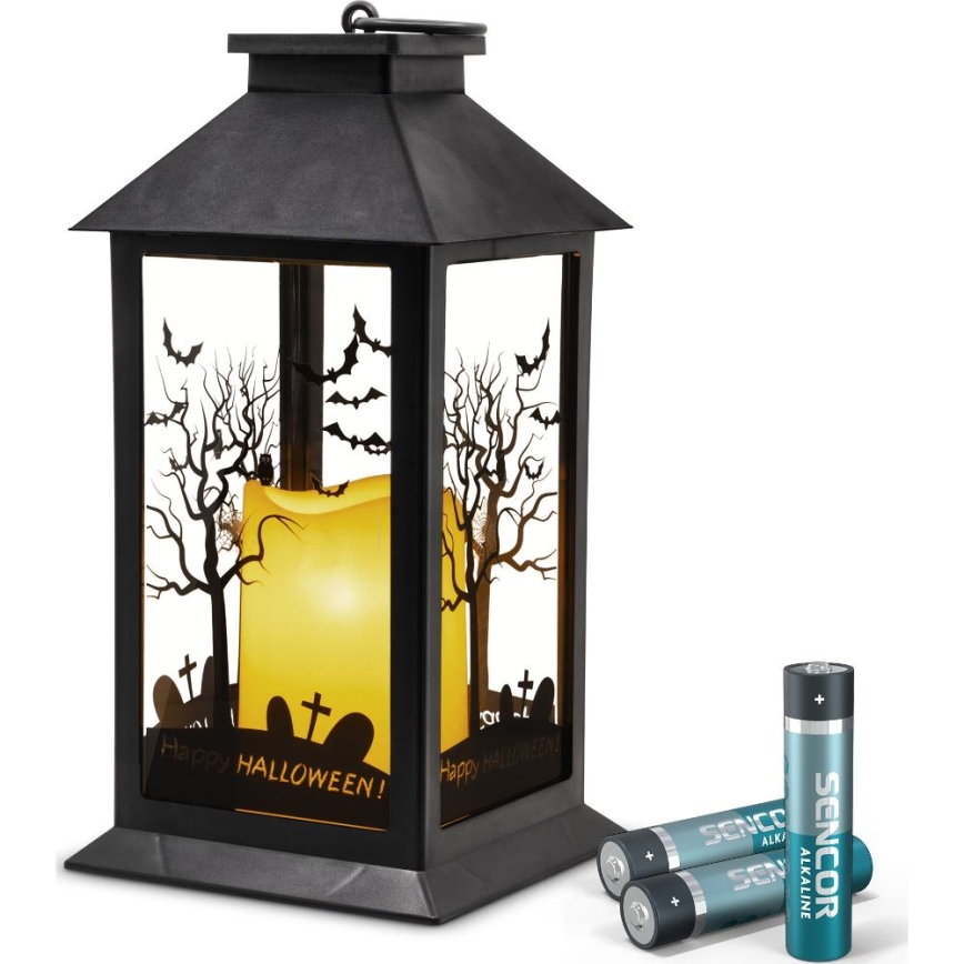 LED Декорация HALLOWEEN LED/3xAAA/топло бял фенер