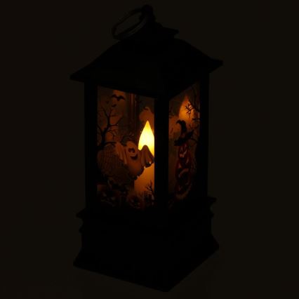 LED Декорация HALLOWEEN LED/3xAAA/топло бял фенер с тикви